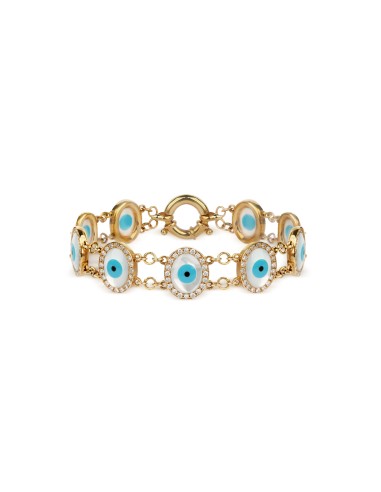 Evil Eye Diamond & Yellow Gold Bracelet Véritable concentré