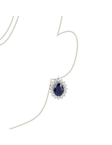 Sapphire & Diamond Drop Earrings prix