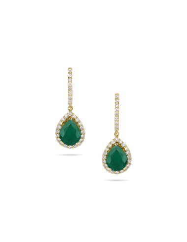 Emerald & Diamond Accented Earrings Vous souhaitez 